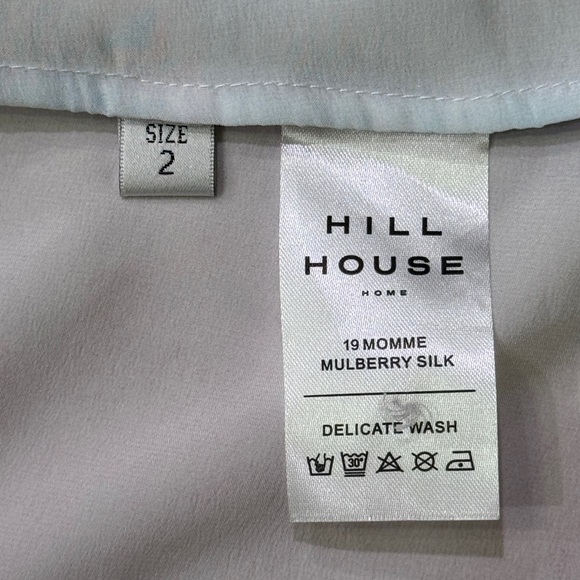 Hill House 100% Mulberry Silk Tati Duster Soft Pink and Blue Dress - Picture 6 of 9